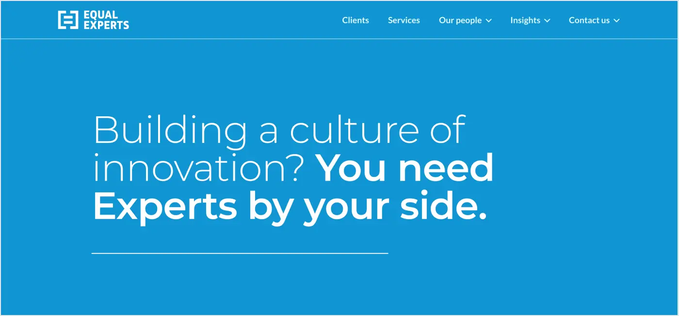 Equal Experts ux design agency in Manchester