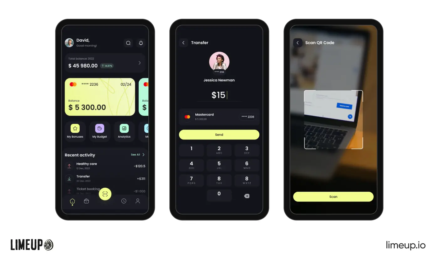 XSeeding designed a user interface for VoloBank